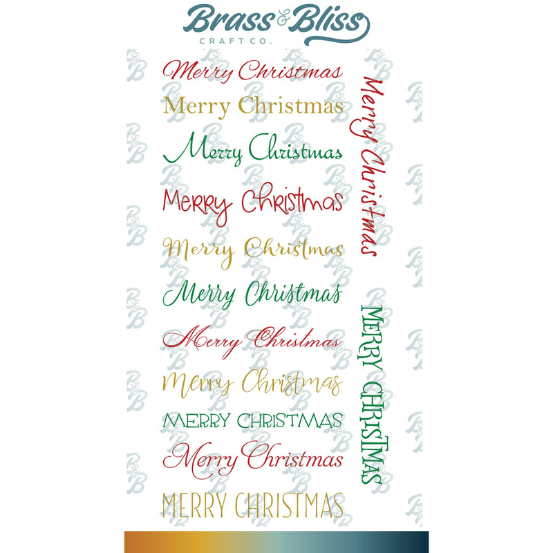 36052 Merry Christmas - 4x8 Stamp Set