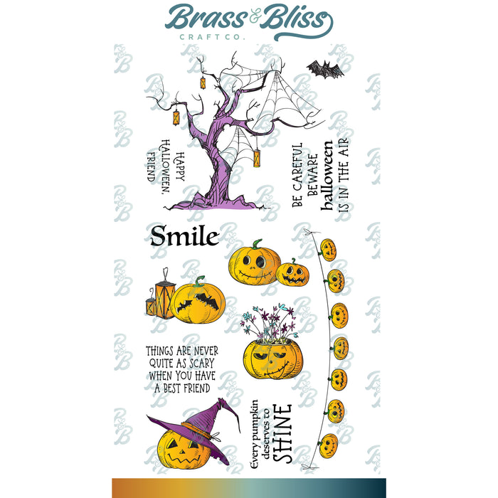 36055 Jack O Lanterns - 4x8 Stamp Set