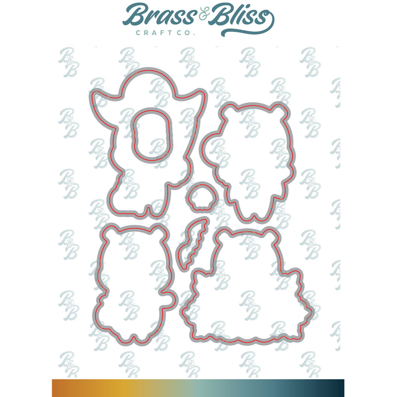RN 36056D Halloween Hippos Coordinating Die