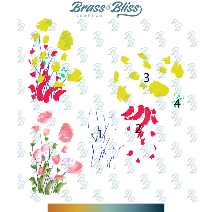 36059 Wildflowers In The Wind - 5x6 Stamp Set