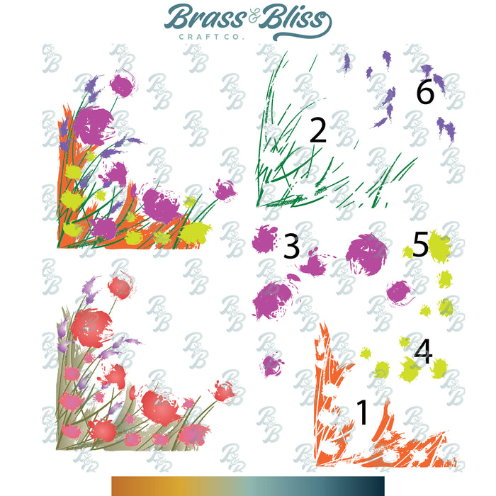 36061 Wildflowers in the Breeze - 4x8 Stamp Set