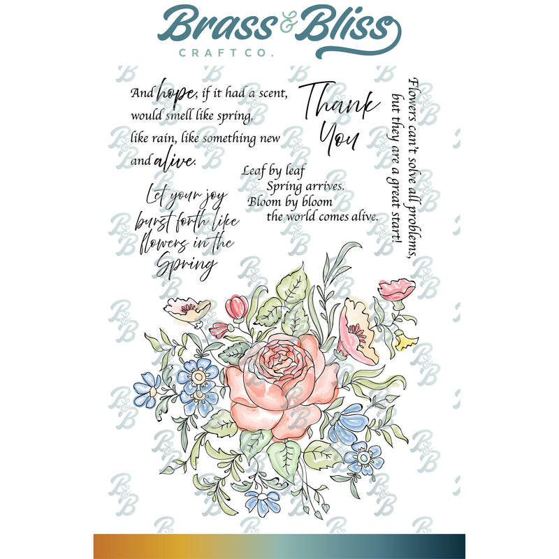 37004 Sketch Flower #2- 4x6 Stamp Set