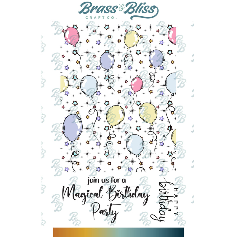 37006 Birthday Balloons - 5x8 Stamp Set