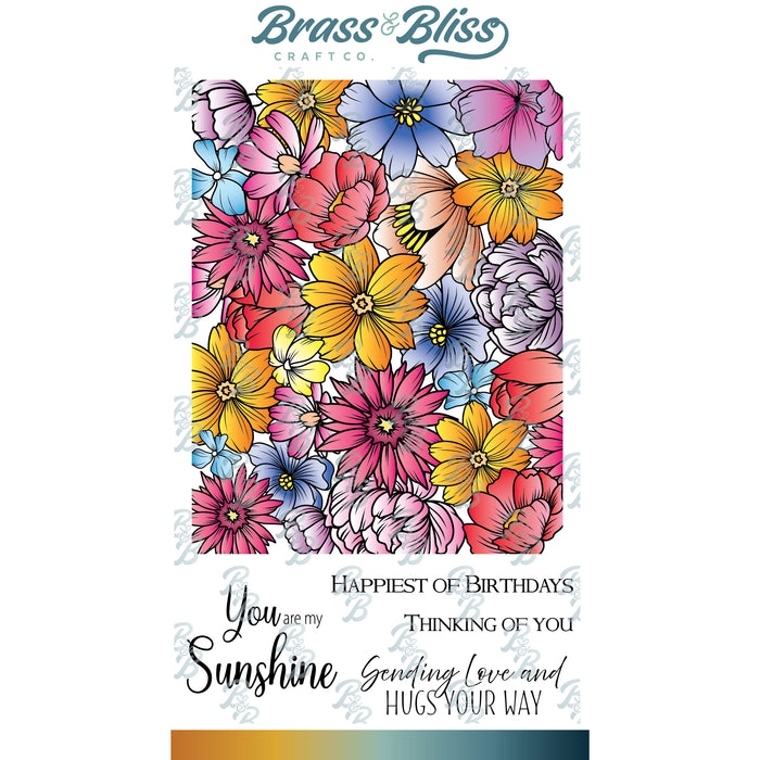 37012 Floral Background - 5x8 Stamp set