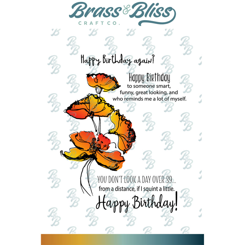 37023 Fields of Blooms Watercolor - 4x6 Stamp Set