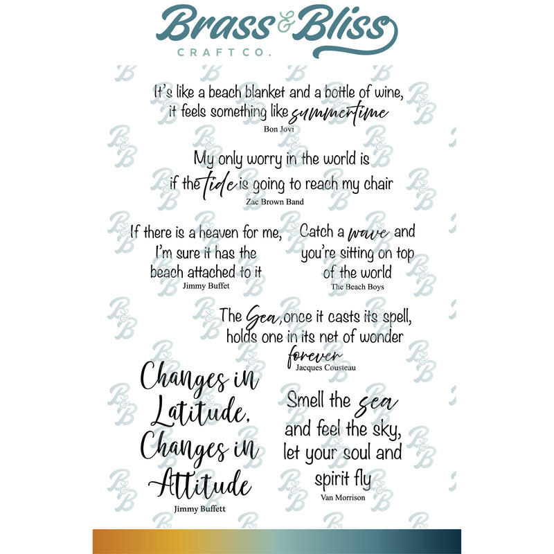 37024 Beachy Quotes - 4x6 Stamp Set
