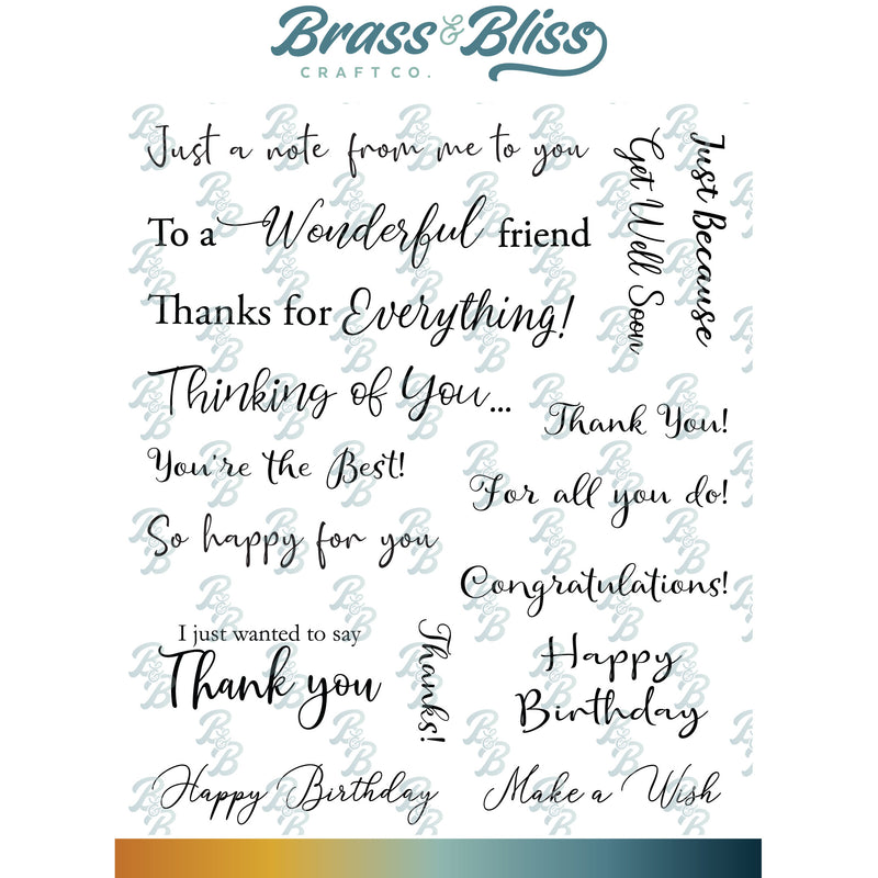 37026 Just a Note- 5x6 Stamp Set