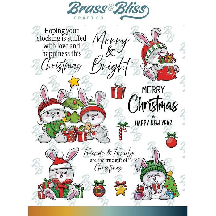 37037 Christmas Bunnies - 5x6 Stamp Set