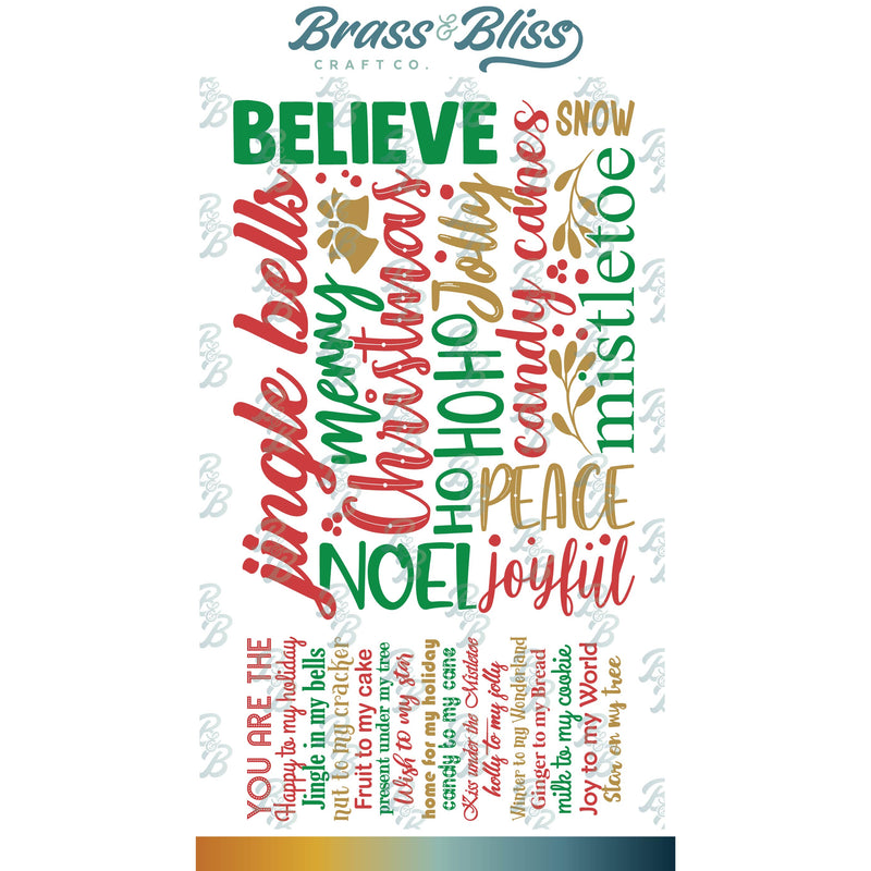 37038 Christmas Background Mash Up - 5x8 Stamp Set