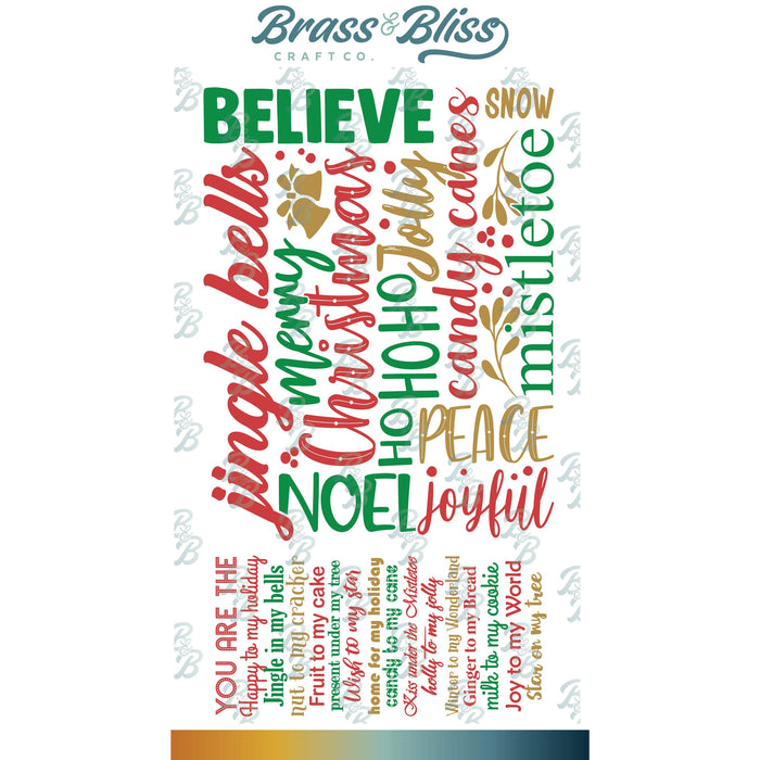 37038 Christmas Background Mash Up - 5x8 Stamp Set