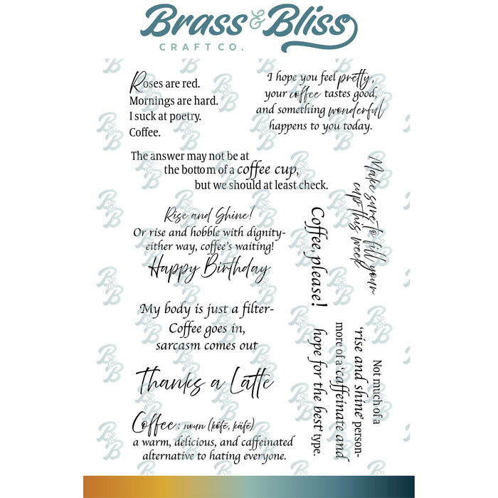 37042 Coffee First - 4x6 Stamp set