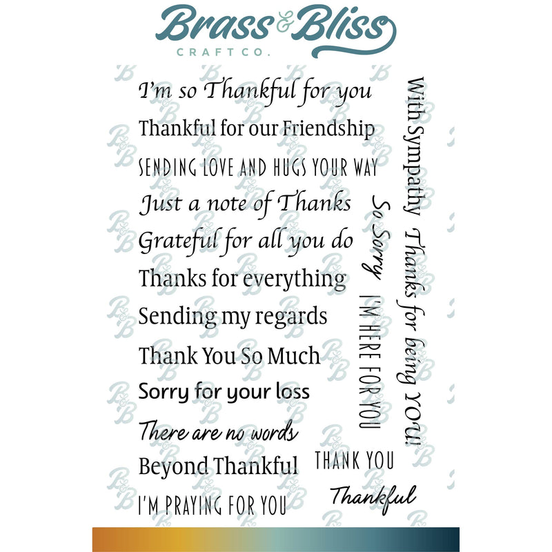 38002-01 Comfort & Thanks - 4x6 Clear Stamp Set
