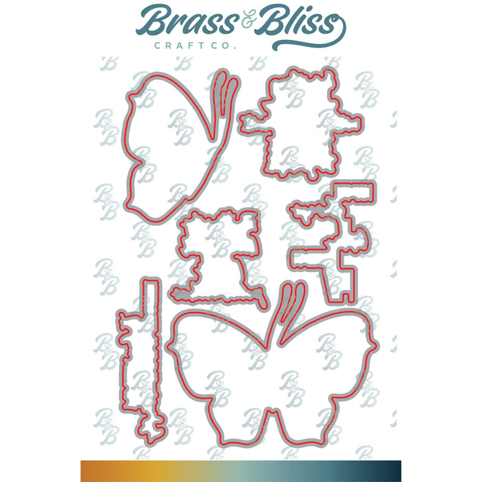 38003D Fluttery Wishes Coordinating Dies