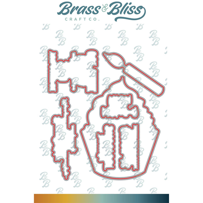 38004D Frosted Wishes Dies Coordinating Die