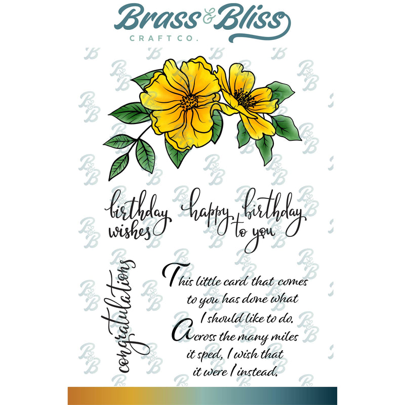 38005 Birthday Wishes & Blooms - 4x6 Stamp Set