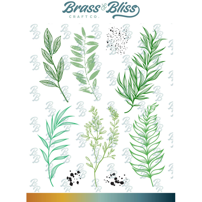 38008 Spring Greenery 5x6 Stamp Set