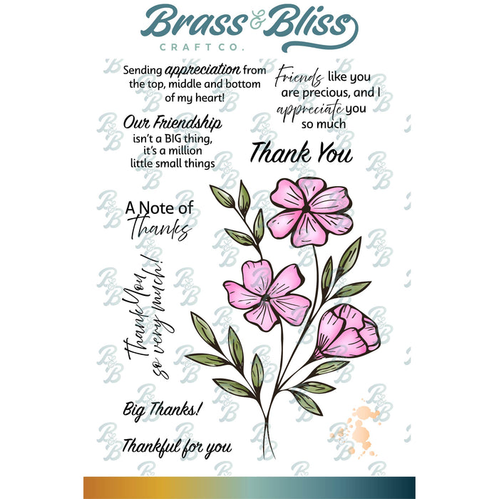 38009 Thankful for you - 4x6 Clear Stamp Set