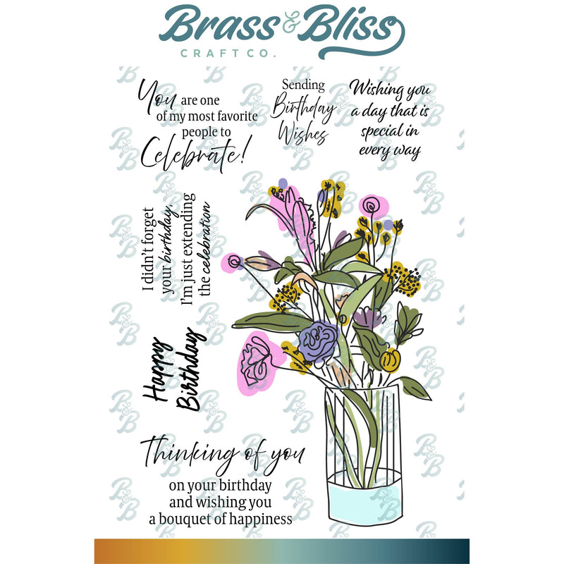 38010 Vase of Blooms - 4x6 stamp set