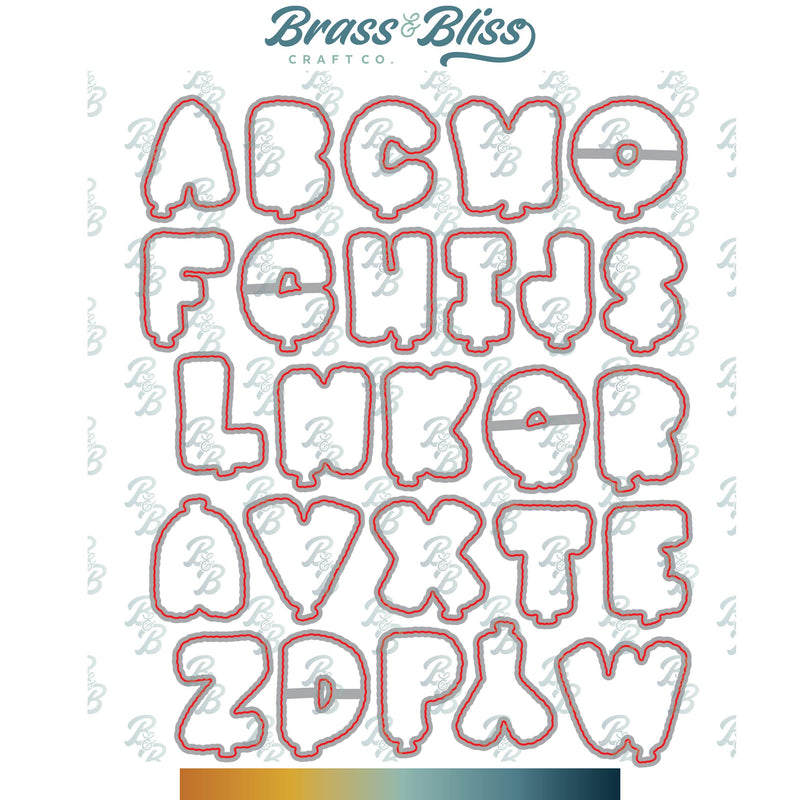 38013D Alphabet Balloons Coordinating Dies