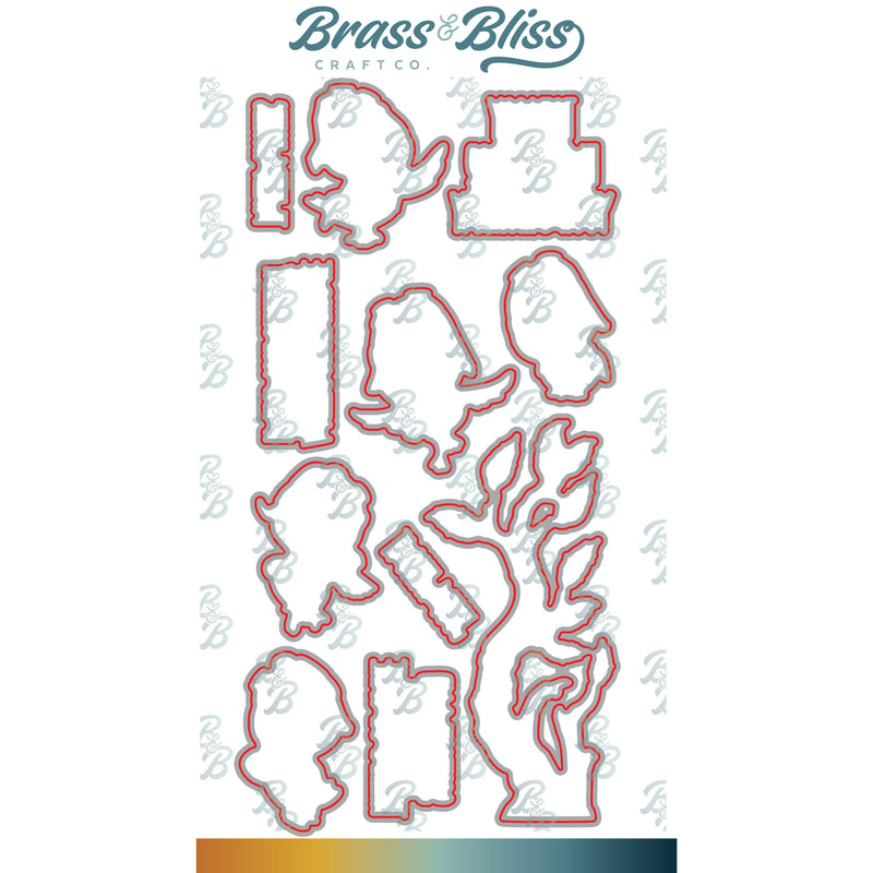 38015D Sky-High Birthday Birds Coordinating Dies
