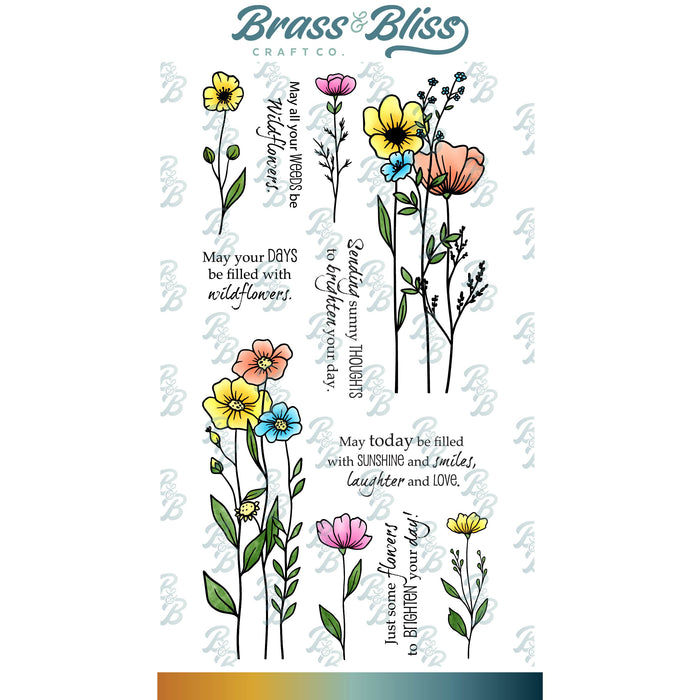 38018 A Day Full of Blooms - 4x8 Clear Stamp Set