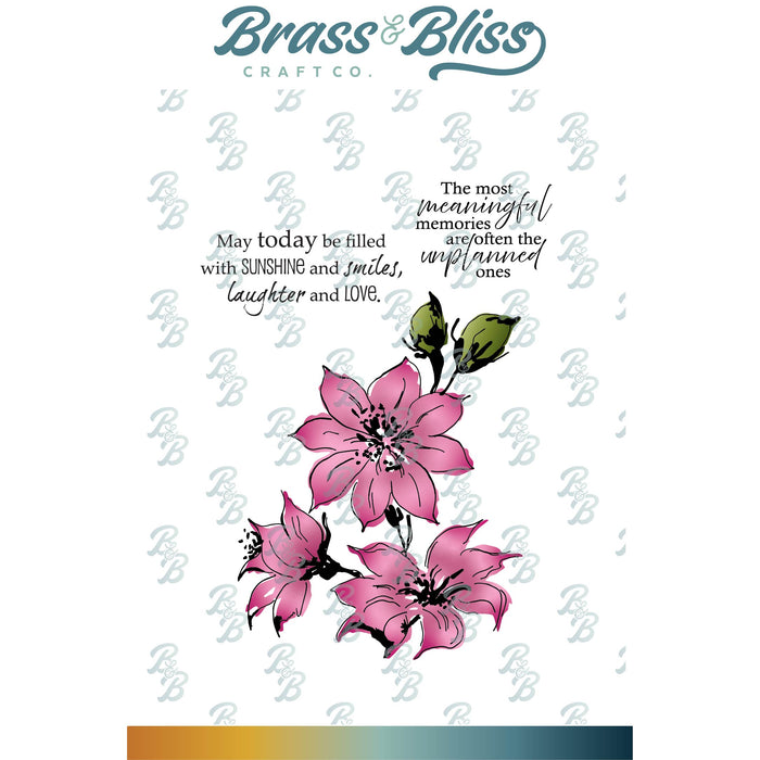 38022 Layered Azaleas - 4x6 Clear Stamp Set