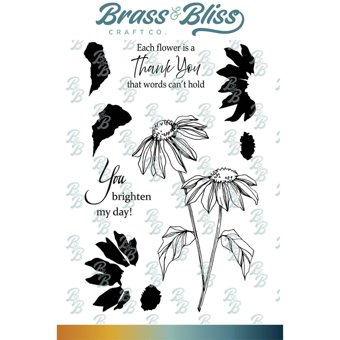 38023 Layered Echinacea - 4x6 Clear Stamp Set