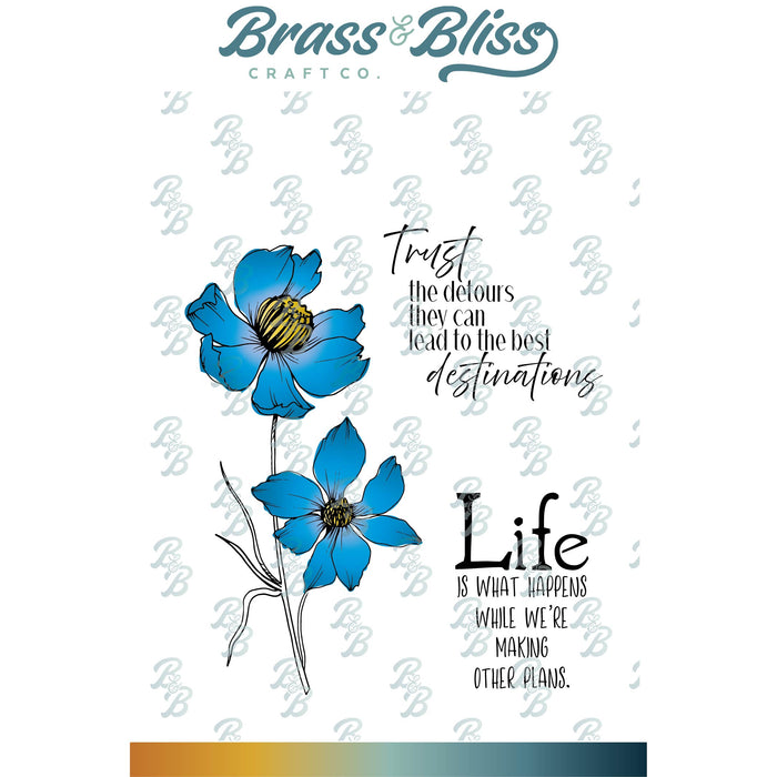 38024 Layered Cosmos - 4x6 Clear Stamp Set