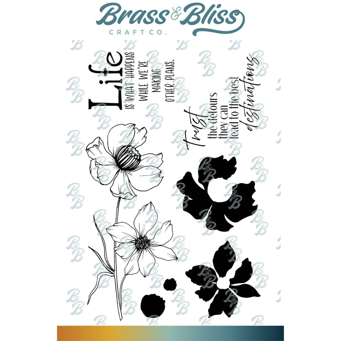 38024 Layered Cosmos - 4x6 Clear Stamp Set