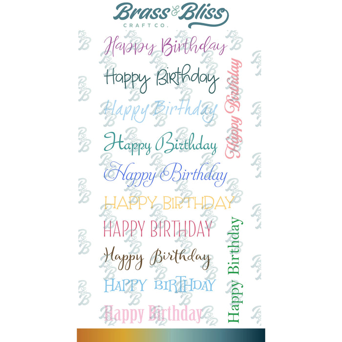 38026 Happy Birthday - 4x8 Clear Stamp Set