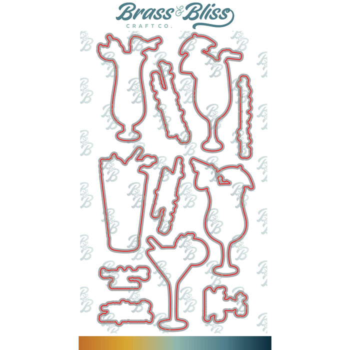 38029D Cocktails & Dreams Coordinating Dies