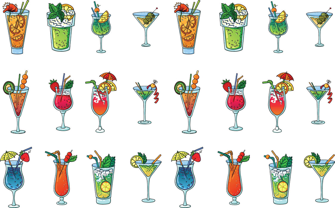 38029E Cocktails and Dreams - Colored Die Cut Pieces