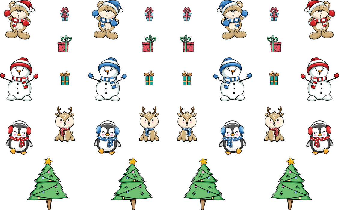 38036E Frosty Friends Colored Die Cut Pieces