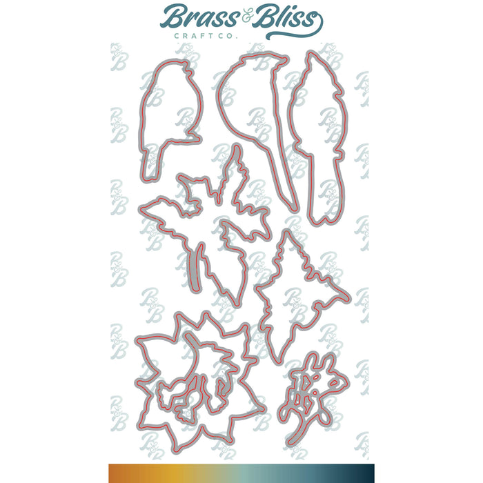 38039D Holly and Cardinals Coordinating Dies