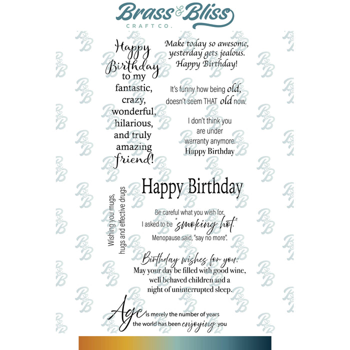 38044 Another Year Fabulous - 4 x 8 Clear Stamp Set