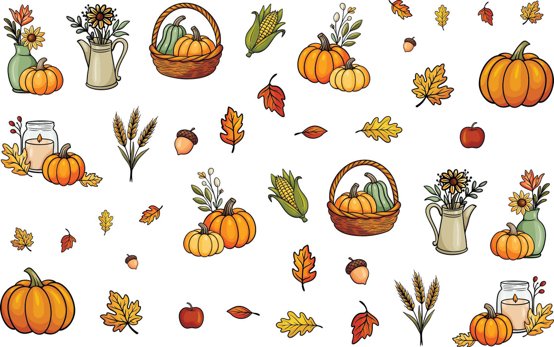 38045/38046E Fall Harvest Colored Die Cut Pieces