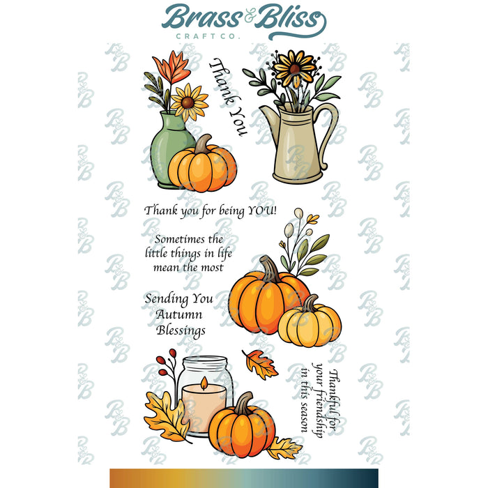 38045 Thankful Thoughts - 4 x 8 Clear Stamp Set