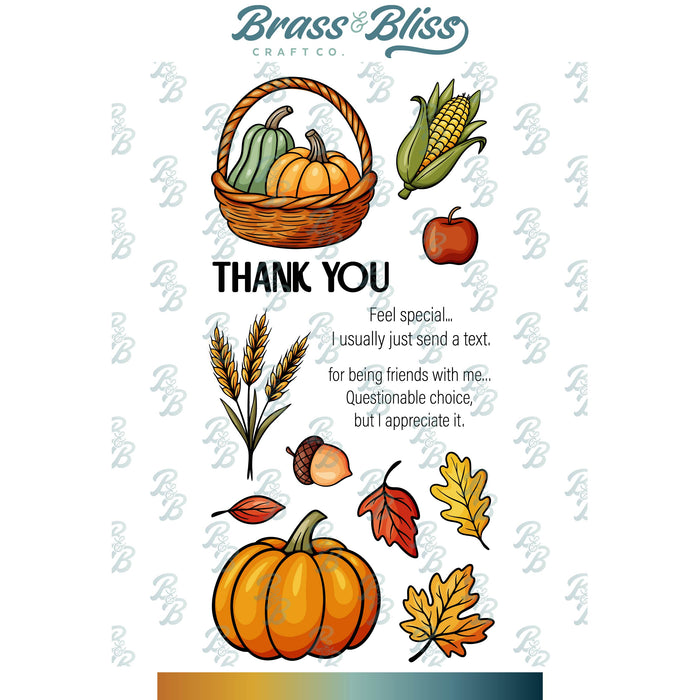 38046 Fall Harvest Fun - 4 x 8 Clear Stamp Set