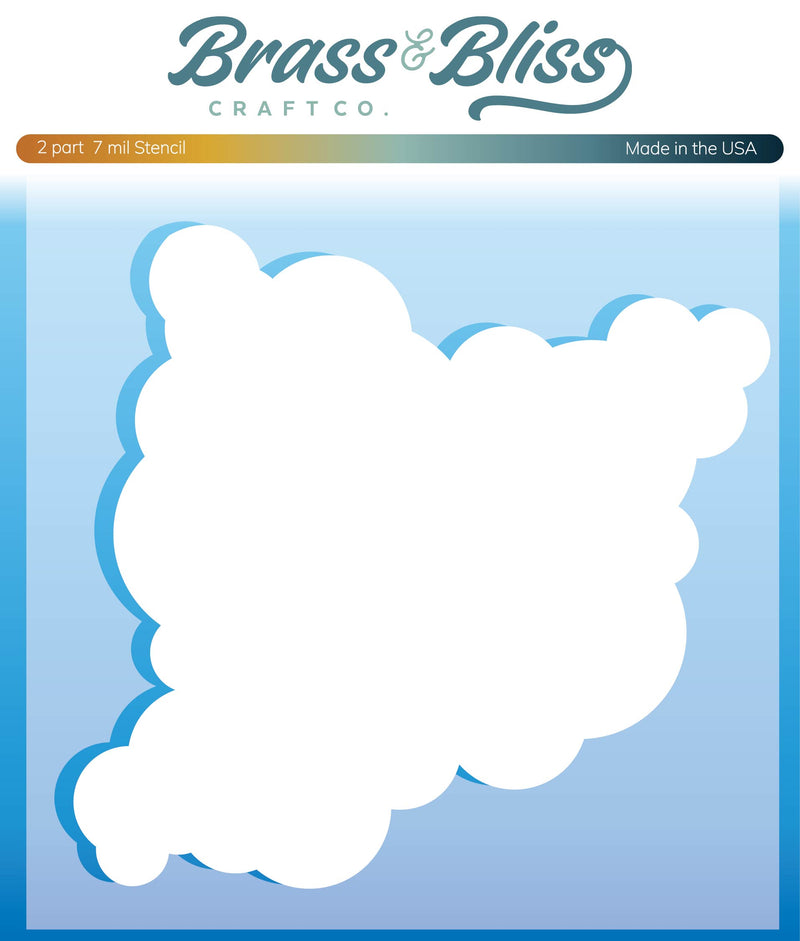 4011 Clouds Stencil - 6x6 2 parts