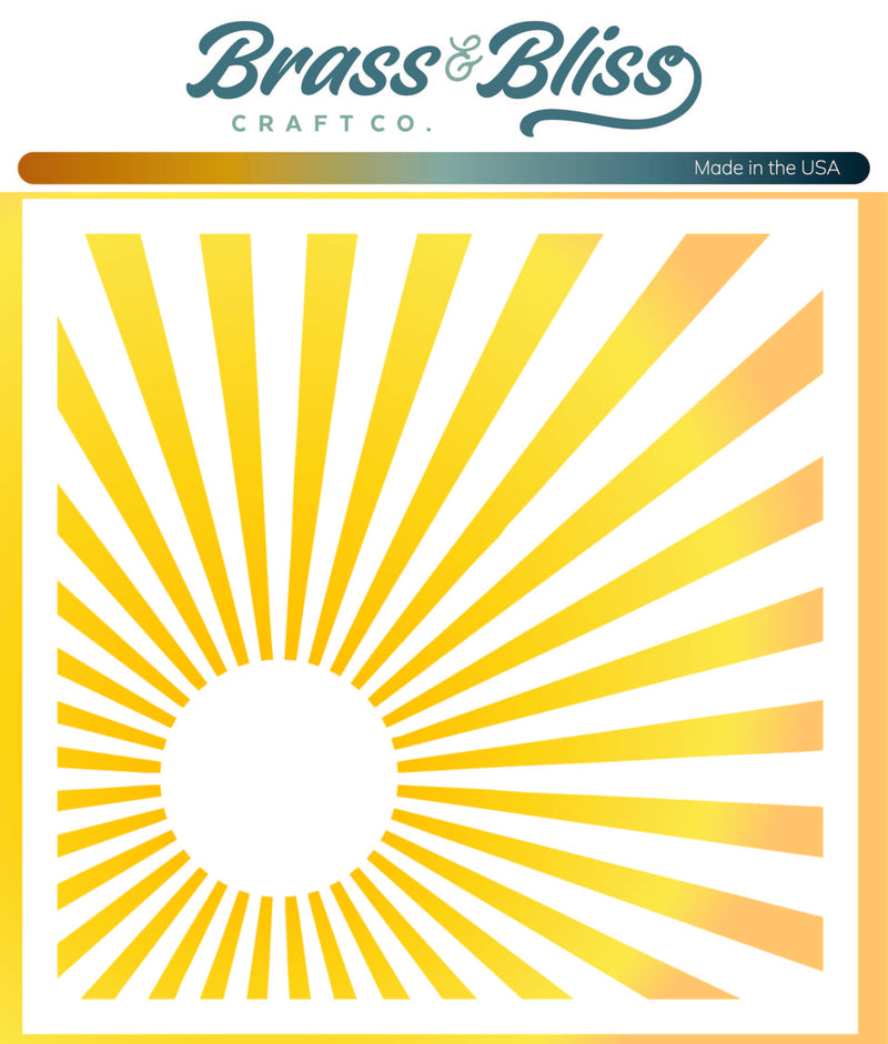 4108 Sun Burst Stencil - 6x6
