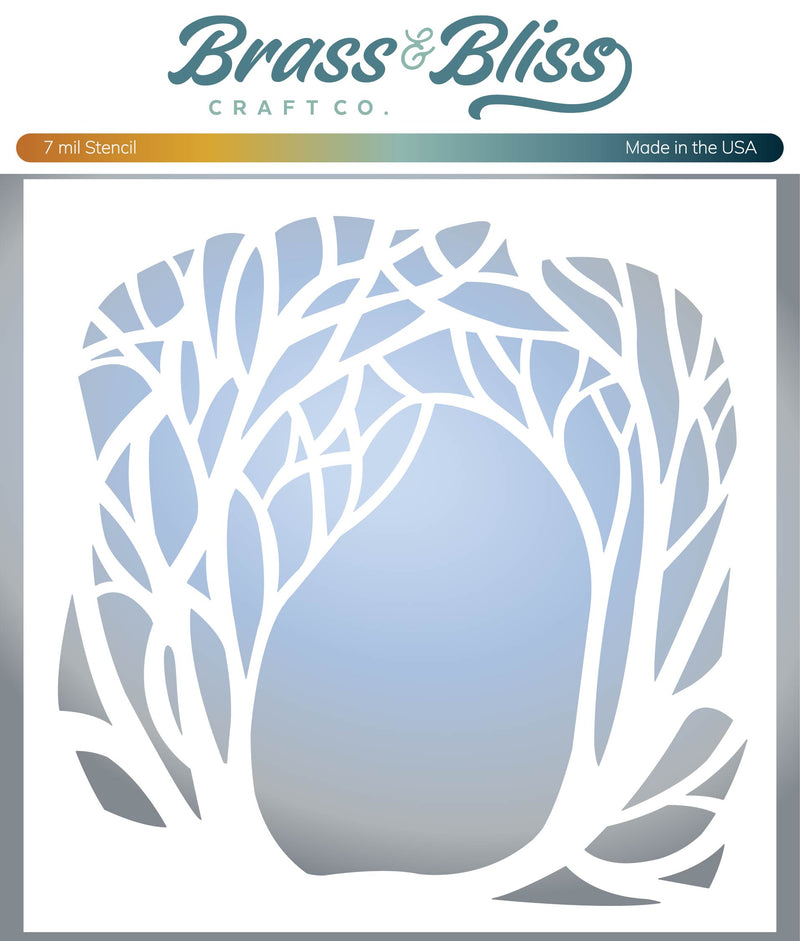4120 Winter Tree Stencil - 6x6