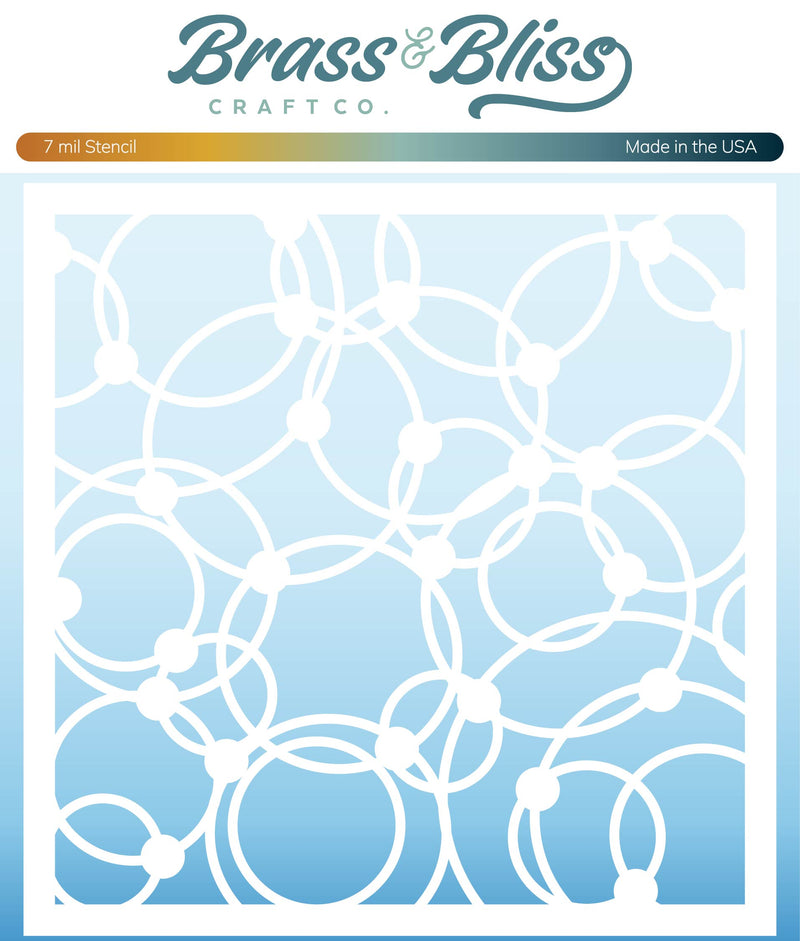 4131 Interlocking Circles Stencil - 6x6