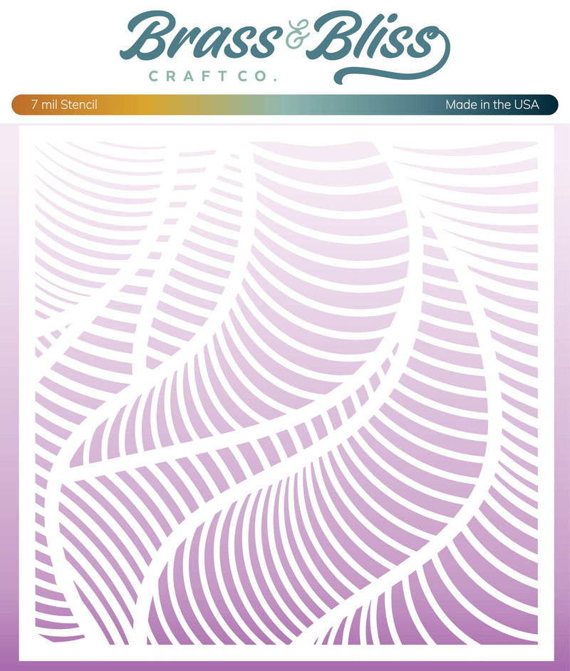 RN 4132 Organic Wave Stencil - 6x6