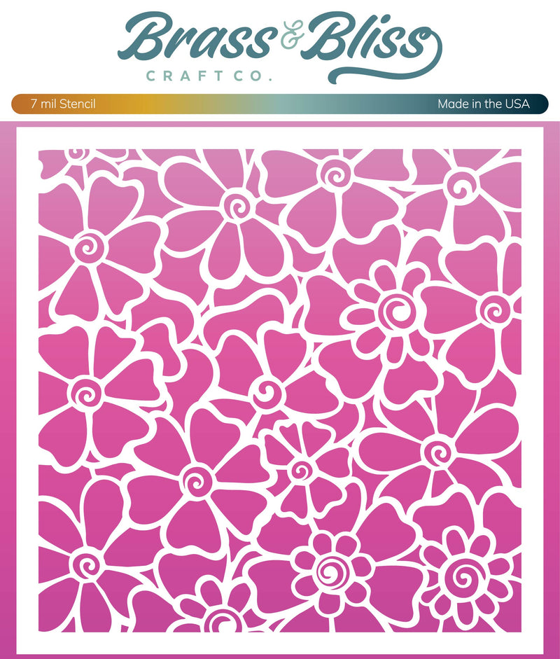 4205 Poppy Bloom - 6x6 Stencil