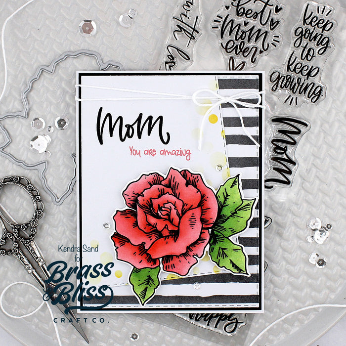 36033 Mother's Day Script - 4x8 Stamp Set