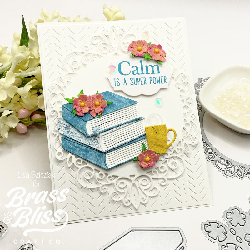 5710-01D Books and Flowers Die