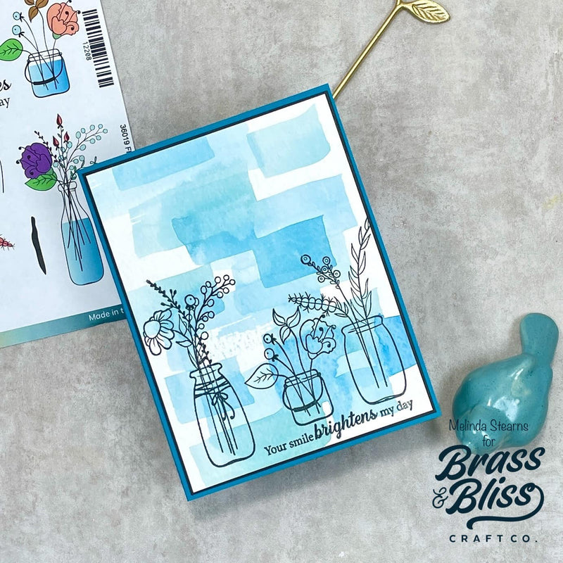 RN 36027 Faux Watercolor Squares - 5x6 Stamp Set