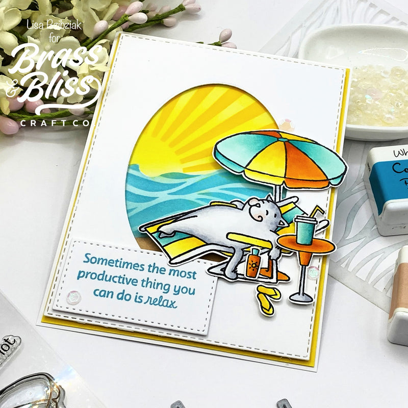 RN 36041 Cats at the Beach - 4x8 Stamp Set