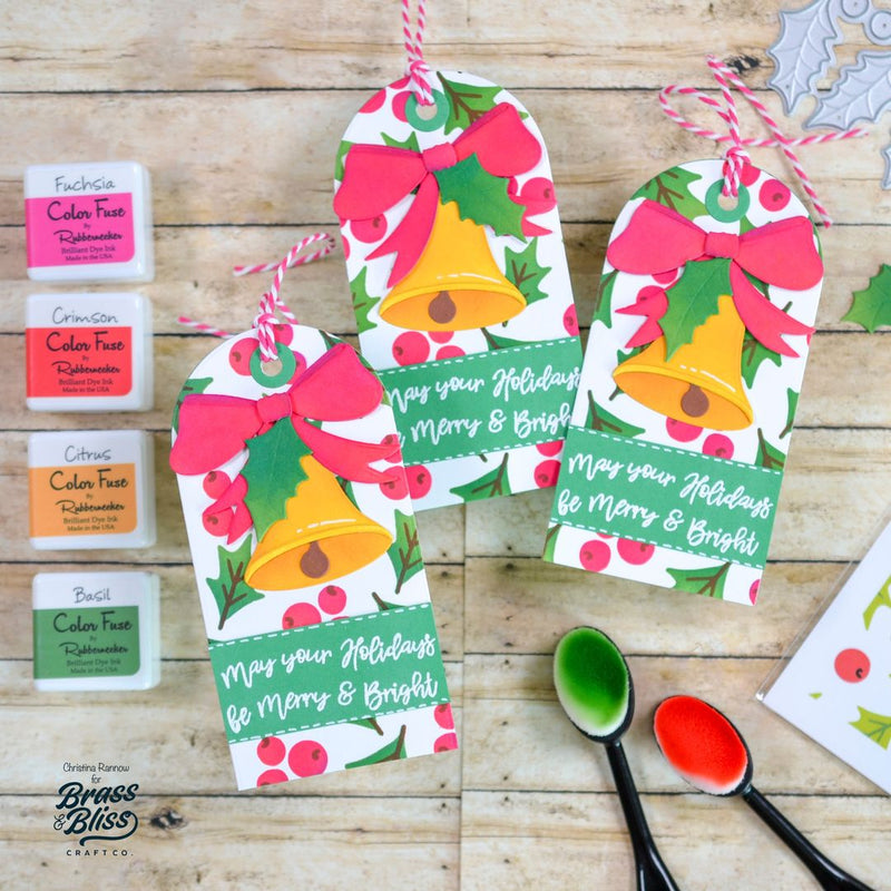 RN 4213 Holly and Berries - 3 Part 6x6 Stencil