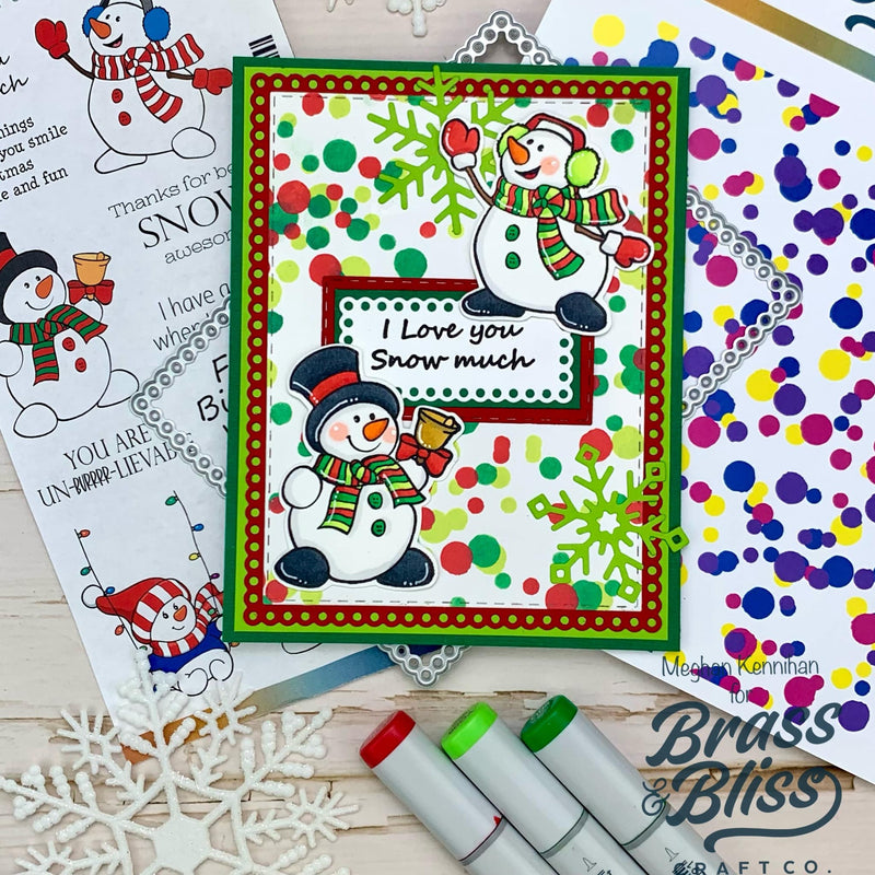 36039 Snowman Cheer - 4x8 Stamp Set
